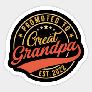 Promoted To Grandpa Est 2022 New Grandpa Grandpa Sticker